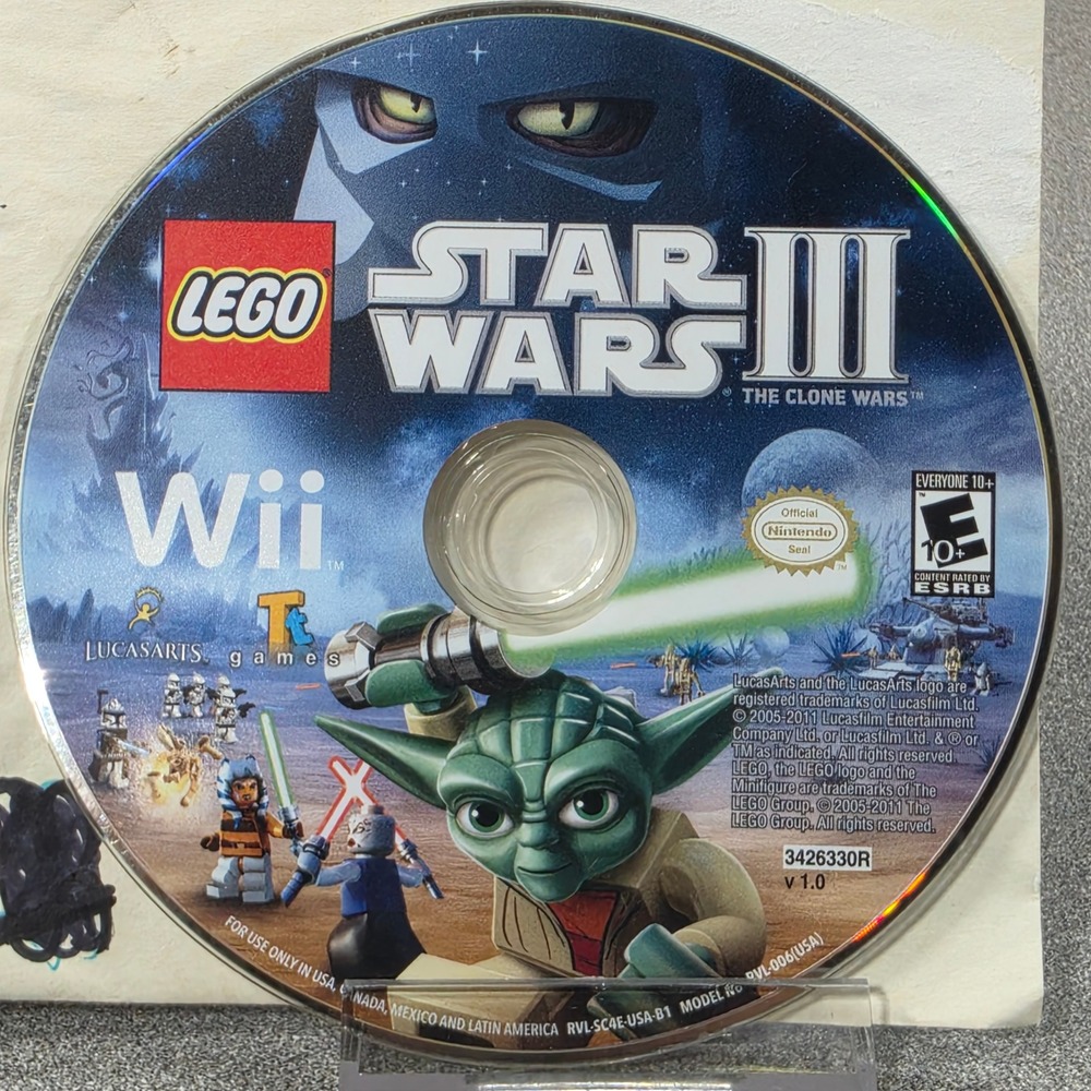 LEGO Star Wars III The Clone Wars Wii Game Disc Only Action Adventure
